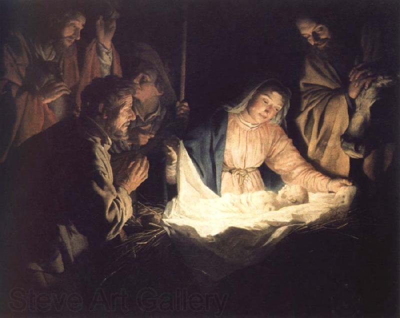 Gerrit van Honthorst adoration of the shepherds Germany oil painting art